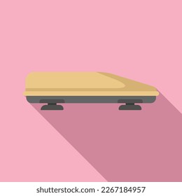 Auto box icon flat vector. Car roof. Container travel