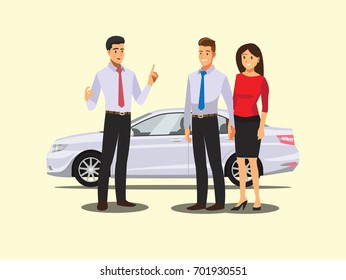 auto business, car sale, deal,  ,Vector illustration 