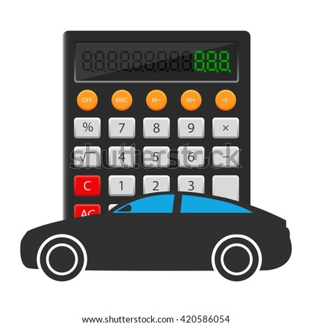 Auto Calculator. Vector illustration.
