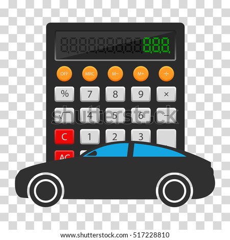 Auto Calculator. Vector illustration.