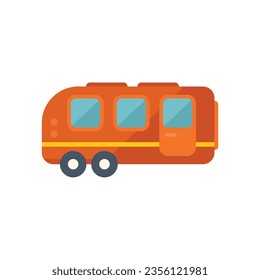 Auto camping icon flat vector. Car camper. Bus van isolated