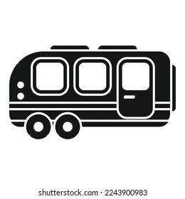 Auto camping icon simple vector. Car camper. Bus van