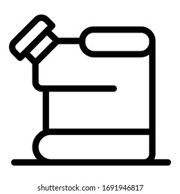 Auto canister icon. Outline auto canister vector icon for web design isolated on white background