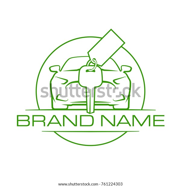 Auto car badge. Vehicle prototype icon. Emblem of
the auto machine engine for your business. Logo of a motor car for
an auto enterprise. Sign a automobile front view with your text
brand name logo
