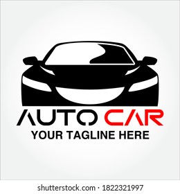 Plantilla de logotipo del vehículo blanco negro Auto Car