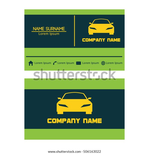 Auto\
Car business card design template for your\
business