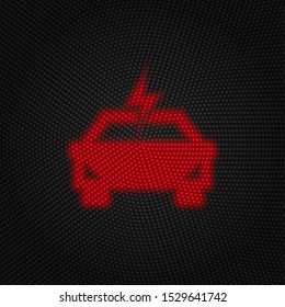 Auto, car, compensation, direct icon, traffic light sign, retro style vector icon. Traffic sign vector icon. Insurance concept vector illustration.