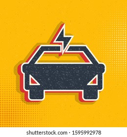 Auto, car, compensation, direct pop art, retro icon