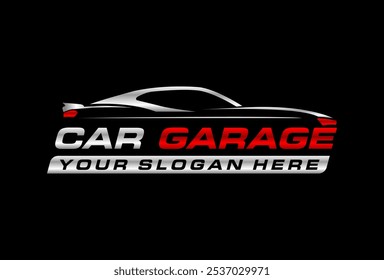 modelo de design de logotipo de conceito premium de garagem de carro automático