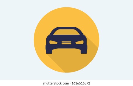 Auto car icon on white background.