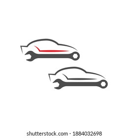 Plantilla vectorial de logotipo de ilustración de auto