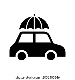 Auto, car, insurance icon. Black vector design.