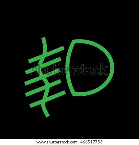 Auto, car light symbol isolated on white background. Vector art.