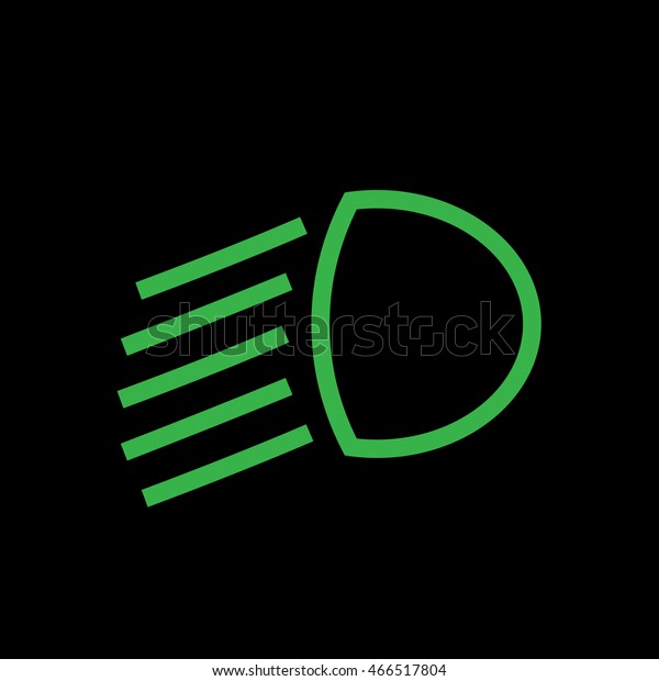 Auto, car light symbol isolated on white background.\
Vector art.