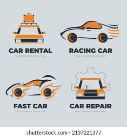 conjunto de colección de logotipos de auto coche