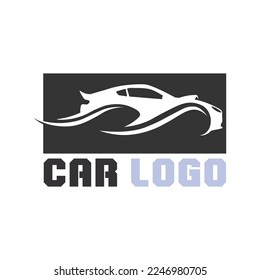 Diseño de logotipo de coche automático con silueta de icono de vehículo deportivo de concepto.Plantilla de diseño de ilustración de vector.
