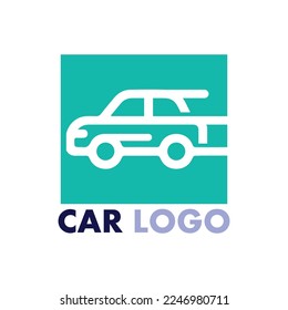 Auto car logo design with concept sports car vehicle icon silhouette.Vector illustration design template.