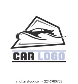 Auto car logo design with concept sports car vehicle icon silhouette.Vector illustration design template.