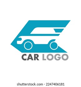 Auto car logo design with concept sports car vehicle icon silhouette.Vector illustration design template.