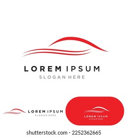 Auto car logo design with concept sports car vehicle icon silhouette.Vector illustration design template.