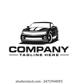 Auto car logo design front vehicle silhouette template