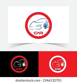 Design-Vorlage für Auto-Logos. Design des Premium-Konzepts für das Logo von Car Garage.