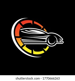Auto Car Logo icon Vector Illustration template. Modern Sport Car vector logo icon silhouette design. Auto Car logo vector illustration for car repair, dealer, garage and service.