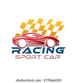 Icono de logotipo de auto Ilustración vectorial. Diseño de silueta de icono del logotipo del vector del vehículo deportivo moderno. Ilustración vectorial del logotipo del automóvil para reparación de coches, concesionario, garaje y servicio.