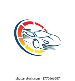 Auto Car Logo icon Vector Illustration template. Modern Sport Car vector logo icon silhouette design. Auto Car logo vector illustration for car repair, dealer, garage and service.