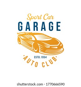 Auto Car Logo icon Vector Illustration template. Modern Sport Car vector logo icon silhouette design. Auto Car logo vector illustration for car repair, dealer, garage and service.