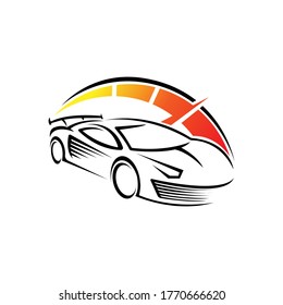 Auto Car Logo icon Vector Illustration template. Modern Sport Car vector logo icon silhouette design. Auto Car logo vector illustration for car repair, dealer, garage and service.