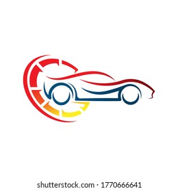 Auto Car Logo icon Vector Illustration template. Modern Sport Car vector logo icon silhouette design. Auto Car logo vector illustration for car repair, dealer, garage and service.