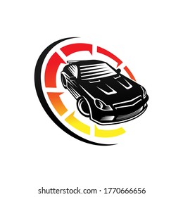 Auto Car Logo icon Vector Illustration template. Modern Sport Car vector logo icon silhouette design. Auto Car logo vector illustration for car repair, dealer, garage and service.