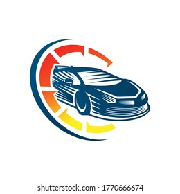 Auto Car Logo icon Vector Illustration template. Modern Sport Car vector logo icon silhouette design. Auto Car logo vector illustration for car repair, dealer, garage and service.