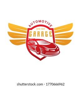 Auto Car Logo icon Vector Illustration template. Modern Sport Car vector logo icon silhouette design. Auto Car logo vector illustration for car repair, dealer, garage and service.