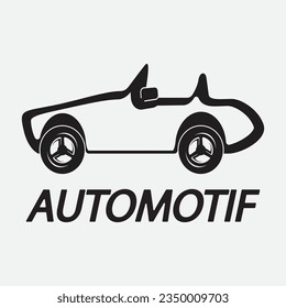 Diseño de icono de ilustración de vectores de plantillas de logotipos de coches automáticos