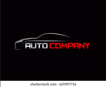  Auto car Logo Template vector icon Silver and red colors

