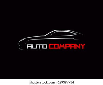  Auto car Logo Template vector icon Silver and red colors

