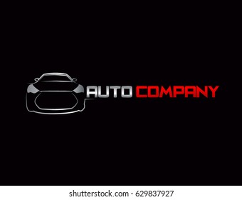  Auto car Logo Template vector icon Silver and red colors

