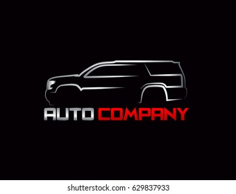  Auto car Logo Template vector icon Silver and red colors

