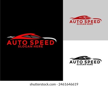 Auto Car logo vector. Auto Garage car logo design, Speed racing car logo template