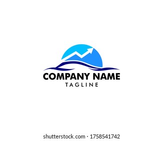 Auto Car Marketing Logo Template Design, Automotive Market Stats Logo Design Template