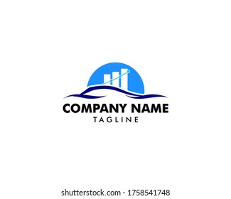 Auto Car Marketing Logo Template Design, Automotive Market Stats Logo Design Template