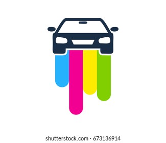 Auto Car Paint Icon Logo Design Element