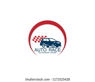 Auto car race logo vector
