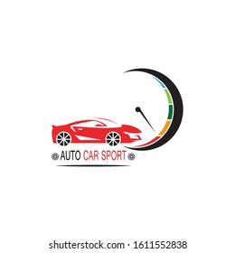Auto car race logo vector template
