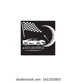 Auto car race logo vector template