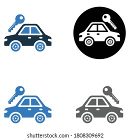 Auto car rental icon. Editable vehicle vector icon design isolated on a white background 