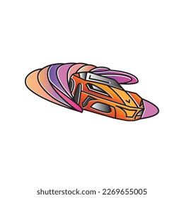 auto car sedan icon logo color elegant design element vector illustration