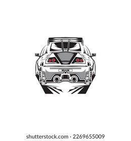 auto car sedan icon logo color elegant design element vector illustration abstract